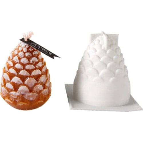 3D Pine Cones Candle Silicone Mold DIY handmade Craft Soy Wax Candle Mould Making Aromatherapy Plaster Mold Cake Decorating Tool