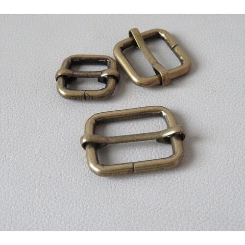 50Pcs Metal Slides Tri-glides Adjusters Roller Buckles Webbing Straps Slider for Bags Backpack Garment Leather Clasp Accessories