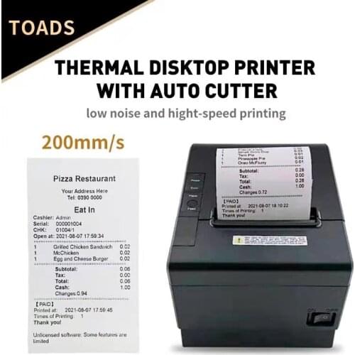 80mm Bluetooth Wifi Lan Thermal Printer With Auto Cutter Compatible POS System ESC/POS Command Receipt Thermal Printer