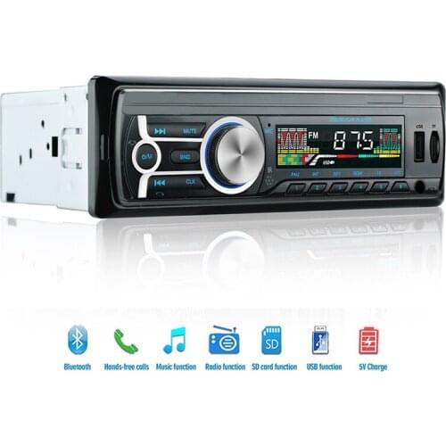 Car Bluetooth Stereo Aux USB/TF/FM/MP3 Radio Player 1 DIN