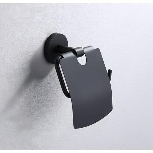 Free shipping New Bathroom Toilet black stainless steel Paper holder Hotel Paper roll holder Tissue box