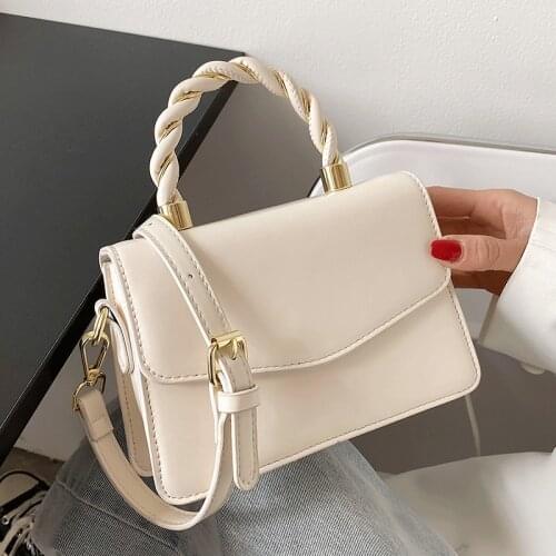Brand Designer White Crossbody Bags for Women 2021 Leather Flap Messenger Bag Sac Simple Handbags Vintage Female Shoulder Bag