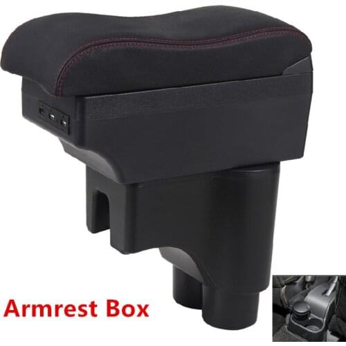 For New Myvi Armrest box central Store content box with cup holder ashtray with USB interface