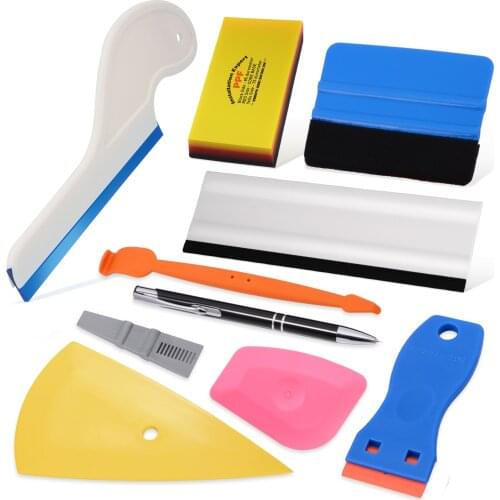 EHDIS Car Vinyl Wrap Styling Tools Glass Protective Film Cover Install Soft Squeegee Window Tint Remover Water Cleaning Scraper