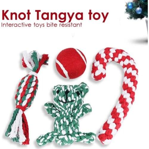 Pet Dog Toys for Large Small Dogs Cat Toy Resistance To Bite Interactive Cotton Rope Dogs Teeth Cleaning Chew Training Puppy Toy