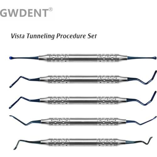 Bone Vista Tunneling Procedure Titanium Implant Dental Instruments Set Of 5 Pcs