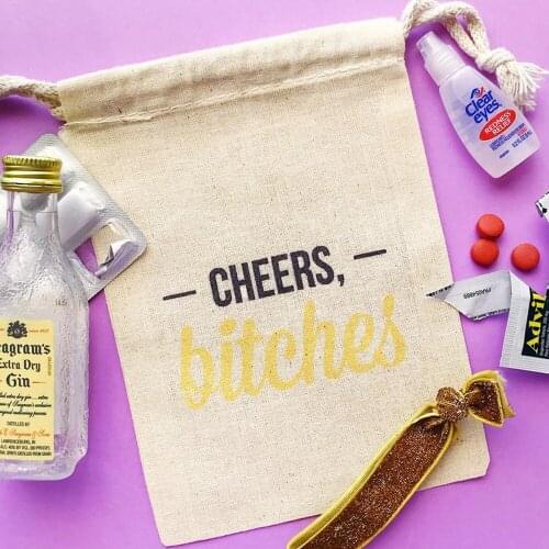 Custom holiday bag Birthday Bachelorette personalized party Hangovers emergency kit hen night guest Gift Bags Christmas gift bag