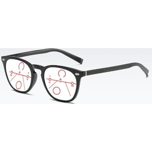 Classic Retro Round Ultralight Progressive Multifocal Reading Glasses +0.75 +1 +1.25 +1.5 +1.75 +2 +2.25 +2.5 +2.75 +3 To +4