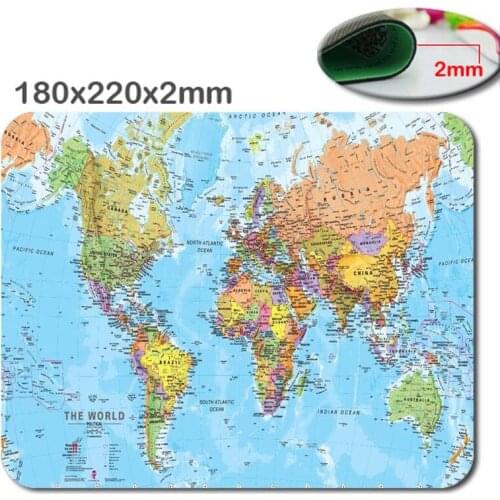 Mairuige Mouse Pad Old Map Pattern Computer Notebook Office Rubber E-sports Fashion Non-slip Table Mat 220x180x2mm & 250x290x2mm