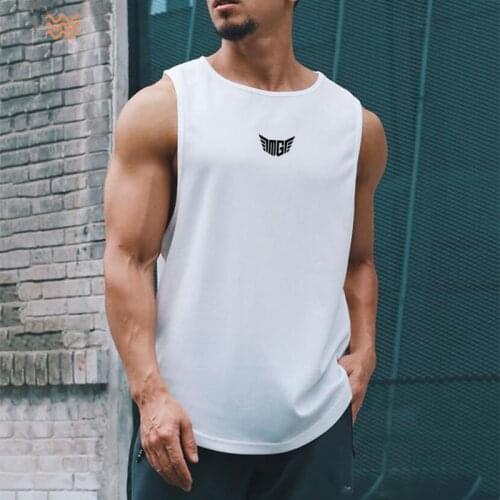 Quick Dry Gym Tank Top Men Bodybuilding Stringer Sleeveless Shirt Fitness Singlets Mesh Sportswear Muscle Vest Summer Clothing