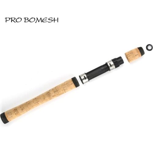 Pro Bomesh 1 Set Cork Spinning Rod Handle Kit 16# Reel Seat Spinning Rod DIY Component For Rod Repair Accessory Custom Rod Build