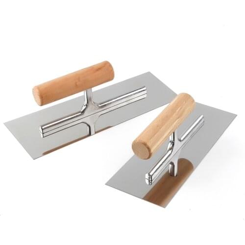 1Pcs Stainless Steel Professional Bricklaying Trowel Cement Scraper Mud Board Construction Plastering Tool with Plastic Handle