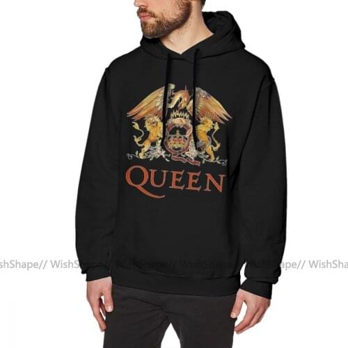 Queen Band Hoodie LOGO Hoodies Streetwear Cotton Pullover Hoodie Over Size Nice Long Red Warm Male Hoodies