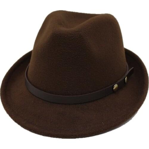 OZyc Wool Women Men Chapeau Femme Fedora Hat For Gentleman Sombrero Cap Elegant Lady Trilby Church Derby Cloche Sun Cap