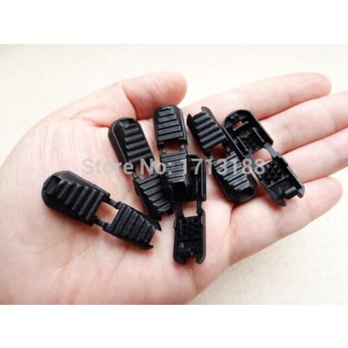 Brand News Black 50pcs/pack Cord Ends Zipper Pull Cord Lock Stopper For Paracord Sportswear Backpack Garment