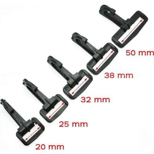 1pcs Olecranon hook Plastic Snap Hooks Rocker Style For Backpack Strap Paracord Lanyard Buckles Webbing 20mm 25mm 30mm 38mm 50mm