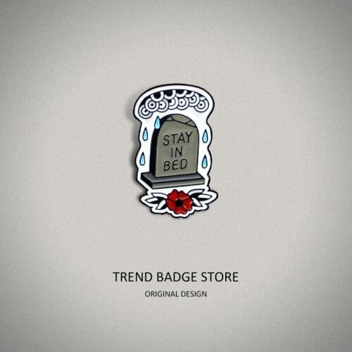 Personality Design Science Lapel Badge Clothes Accessories Letters Tombstone Punk Trend Brooch Jewelry Enamel Label Pins