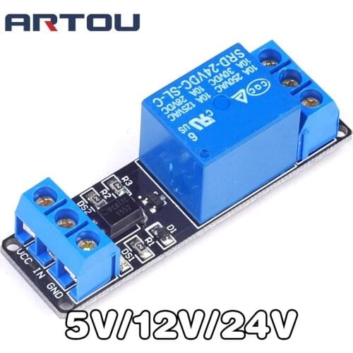 5V 12V 24V 1 Channel Relay Module Low Level Trigger with Optocoupler Relay Output 1 way Relay Module for Arduino