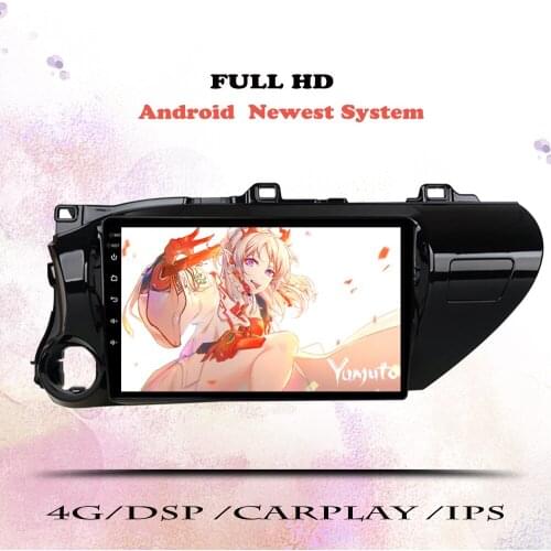 10.1'' 2din Car Radio For Toyota Hilux Pick Up AN120 2015 2016 2017 2018 2019 Multimedia Video Player Navigation GPS DVD Player
