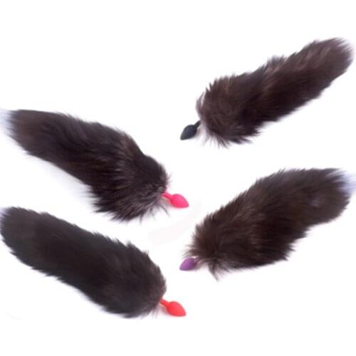 10 Vibrators Silicone Anal Plug Fox Tail Bullet Butt Plug Dildo Vibrator Sex Toys For Woman Men Vibrating Butt Plug Sex Products