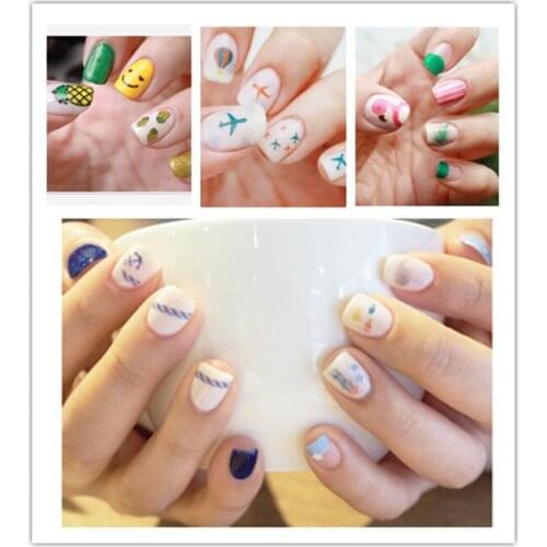 240set/lot Mix Styles DIY Eco-Friendly Nail Stickers Partysu Cartoon Letters Manicure Nail Art Supplies HA1847