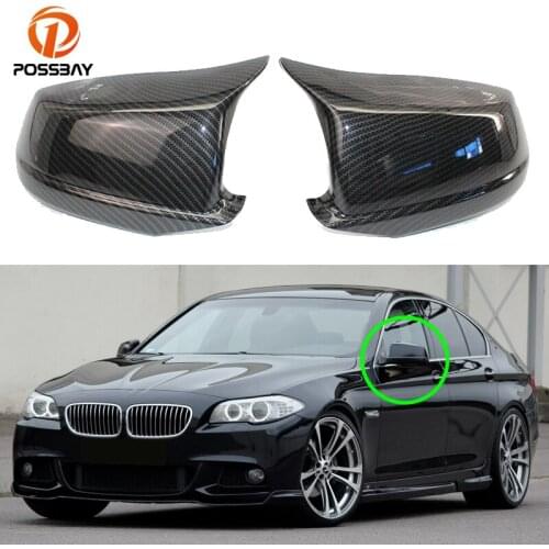 Car Carbon Fiber Mirror Shells Cover for BMW 5-Series F10 Sedan 520i,523i,525i,528i,530i,535i 2010-2013 Pre-LCI Exterior Parts