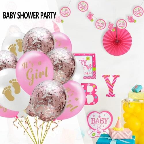 Baby Shower Boy Girl Decorations Set Its a Boy Its a Girl oh baby Balloons Gender Reveal Kids Birthday Party Baby Shower Gifts
