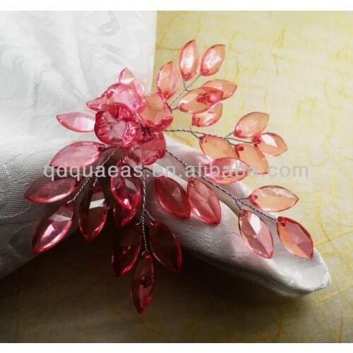 Beaded wedding napkin ring, napkin holder, decoration napkin ring