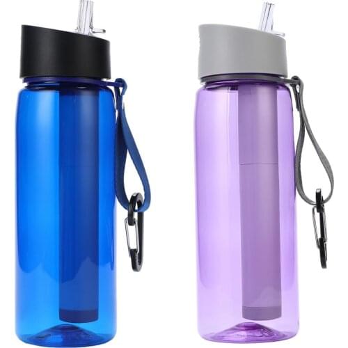 650 Ml Eco-Friendly Water Filter Bottle Sports Gym Water Bottle Double Wall Tea Infuser Portable Outdoor Indoor Drinking Bottles