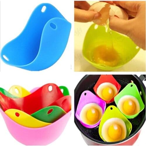 Egg Poachers Silicone Egg Cooker Kitchen Tools Pancake Cookware Bakeware Steam Eggs Plate Tray Healthy Egg Pancake Random 1PC