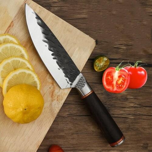 Fruit Knife Wood Handle Kitchen Chef Knife Forged Stainless Steel Meat Cleaver Kitchen Accessories