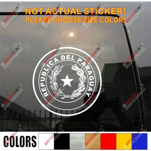 Coat of arms of Paraguay Decal Sticker Car Vinyl pick size color no bkgrd