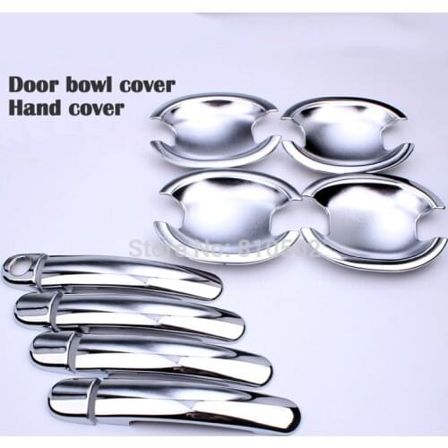 ABS Chrome Door Handle Cup Bowl Protecting Bowl Auto Hand cover fit for KIA Sportage R 2010-2016 4pcs per set Car door Cup Bowl