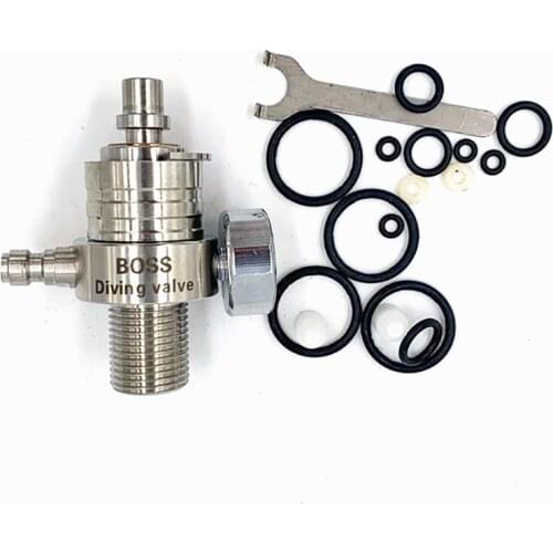 PCP Airforce M18x1.5 High Pressure Valve Direct Injection Valve 8mm Fill Nipple 4500psi 40mpa Gauge Stainless Steel Test Valve