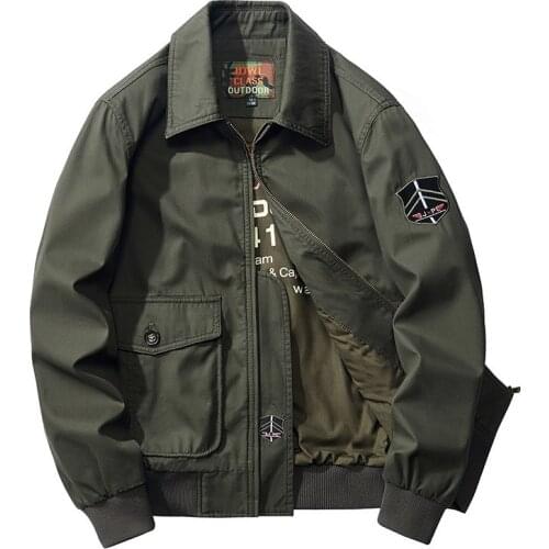 Military mens jacket custom logo autumn and winter mens fashion loose casual mens wear plus size men clothing bomber jacket