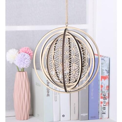 3D Wall Sign Wall Art Flower of Life Wooden Laser Cut Handmade Crafts Sacred Meditation Energy Geometry Ornament Hanging Decor