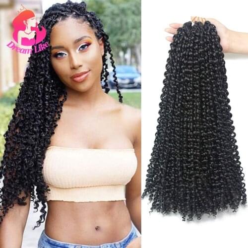 Dream Like 18 inch Passion Twist Crochet Hair Braids Synthetic Curly Extensions Braiding Hair African Crochet Braids 22strands