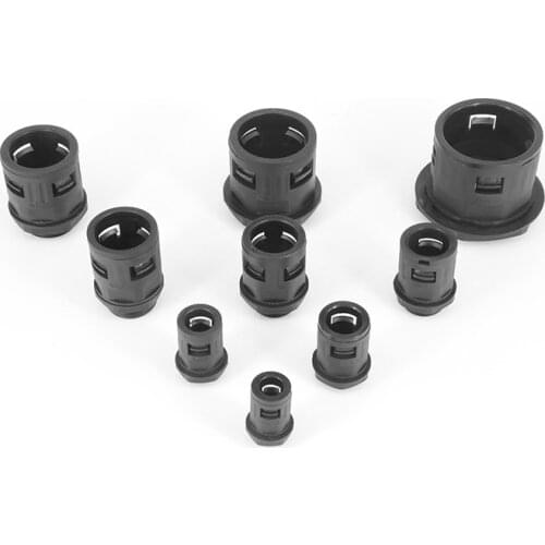 5PCS PE Hose AD10 AD13AD15.8 AD18.5 AD21.2 AD25 Plastic Bellows Joint Plastic Corrugated Pipe Joint Cable Gland Nylon Joint M