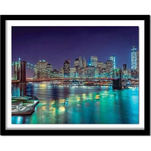 Full Square drill 5D DIY Diamond embroidery New York skyline Diamond Painting Cross Stitch Rhinestone decor gift