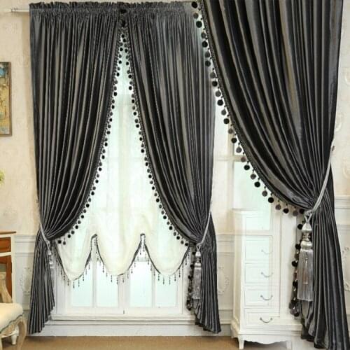 Brand New Custom Made Luxury Italian Velvet Curtain for Living Room Flocking Window Curtains Eco-Friendly Flocked Curtain Fabric