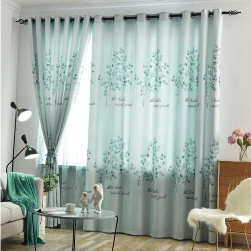 Modern Simple Nordic Curtains for Living Dining Room Bedroom Fresh Curtains Modern Tulle Finished Product Customization Curtains