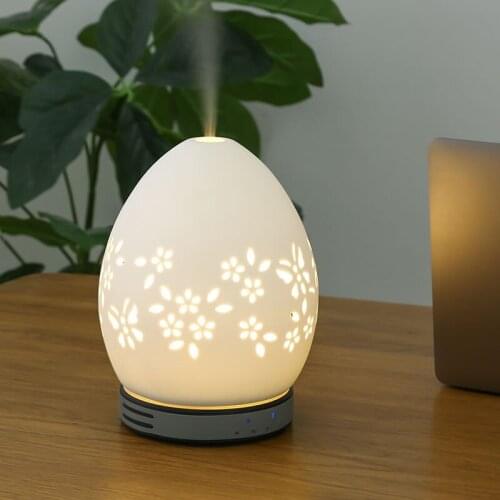 Modern Ceramic Incense Burner Led Light Simple White Exquisite Incense Burner High Quality Creative Encensoir Home Decor EI50IB