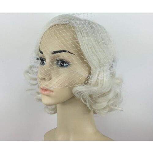 Wedding Bridal Birdcage Women Face Veil White Fascinator With Hair Comb Clips