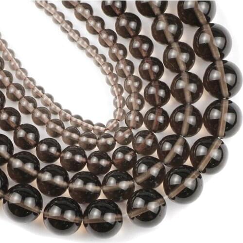 YHBZRET Natural Stone Ice obsidian 4 6 8 10 12MM Round spacers Loose beads for Jewelry making necklace bracelets DIY wholesale