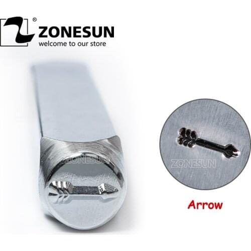 ZONESUN Arrow Jewelry Stamping Metal Alphabet LOGO Steel Stamps Mold Marking Tool Punch Die For Gold Ring Bracelet Necklace