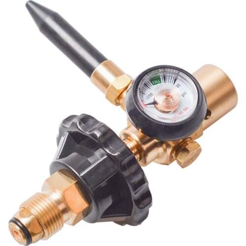 1Pc Brass Helium Latex Balloon Inflator Regulator With Pressure Gauge For G5/8 Tank Valves 145*135mm Pressure Reducer
