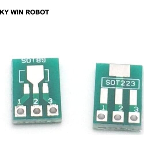 20pcs SOT89 To DIP SOT223 To DIP Adapter Board Transfer Plate Pinboard 1.5mm Pitch Pin Space Test PCB Electronic Circuirt Board