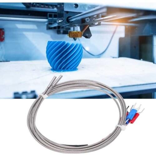 4Pcs 3 x 15 x 1000 K Type Thermocouple 3D Printer Accessories Thermistor Temperature Sensor Cable