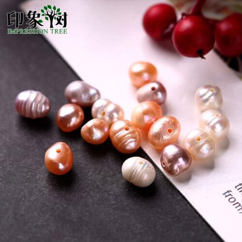 6-7mm 63pcs/Strand Pure Natural Freshwater Pearl In White Lavender Pink Irregular Shape Bead DIY For Jewelry Making 19057