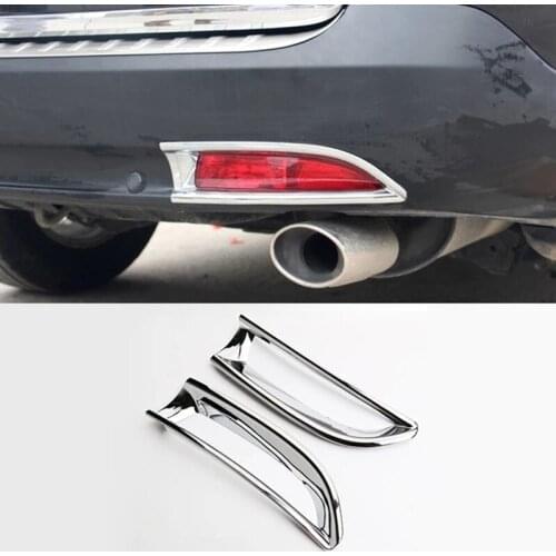 ABS Chrome For Honda CRV CR-V 2013 2014 Accessories Car Back Rear Fog Light Lamp Frame Sticker Cover Trim Styling 2pcs